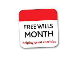 Free wills month logo, helping great charities