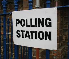 Polling station sign