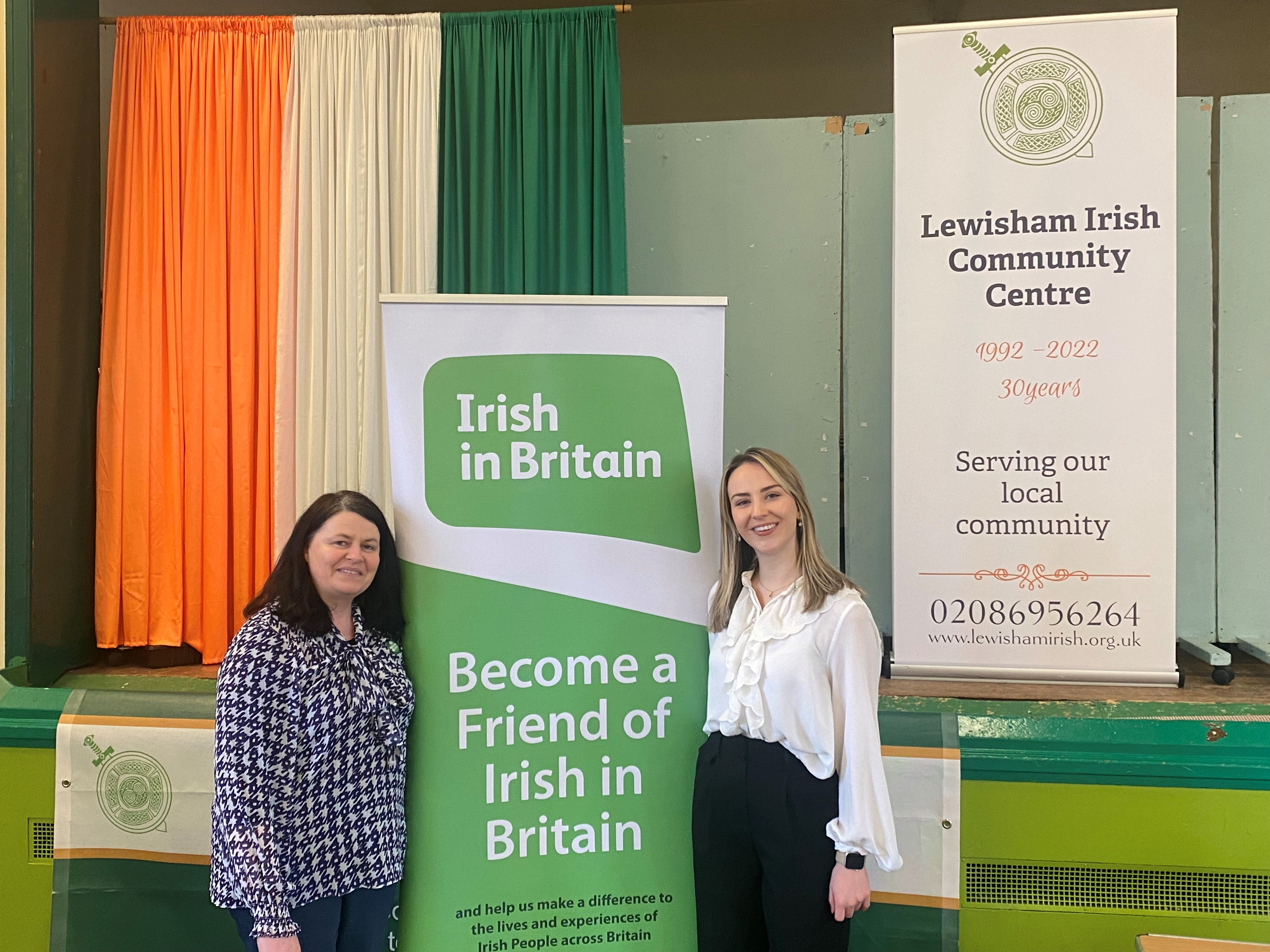 Kathleen Sheridan, manager of Lewisham Irish Community Centre (left) with Ellen Gavin, Irish in Britain's Health Development Officer.
