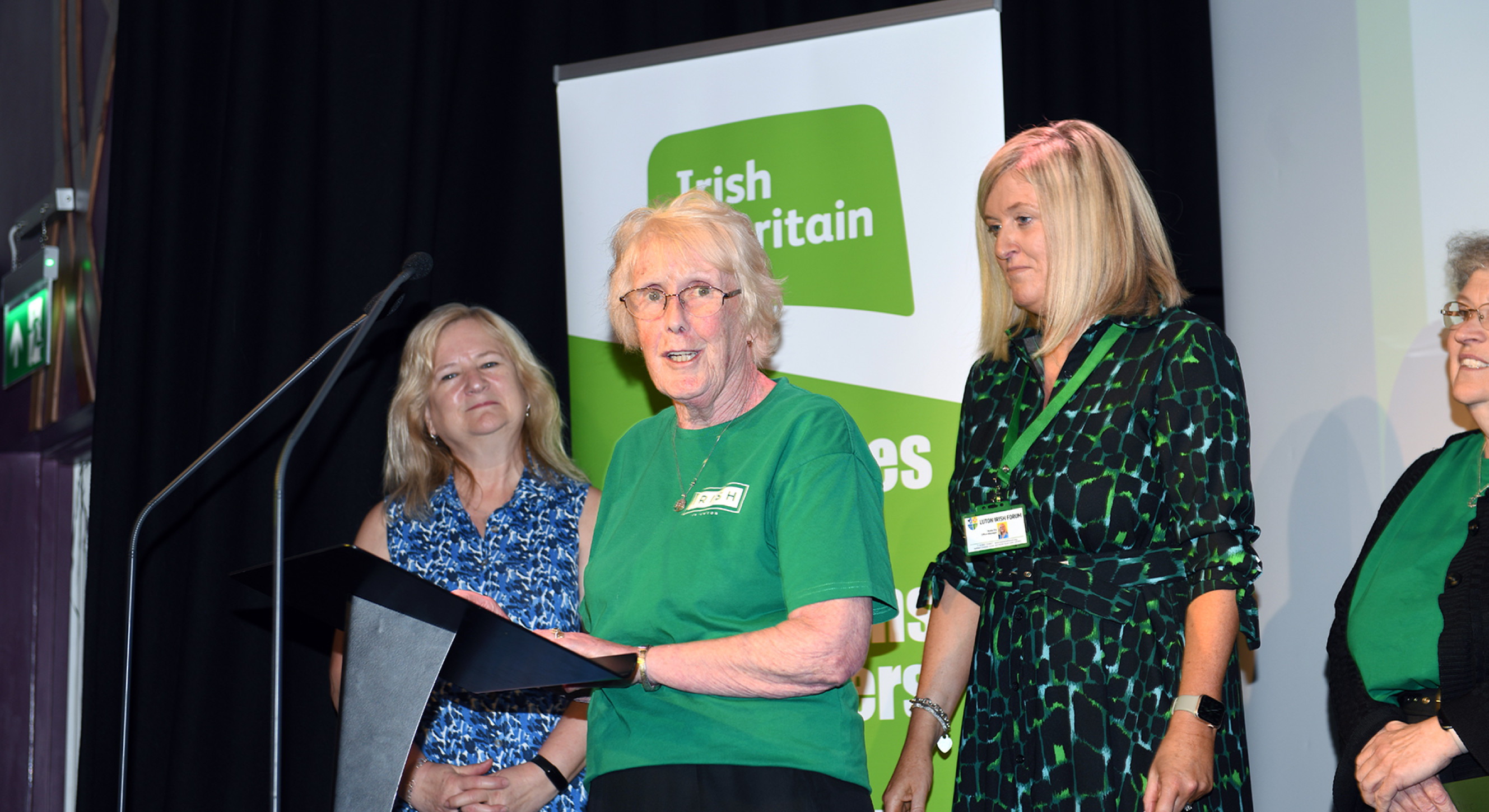 One of the Baby and Toddler Group, winner of the Group prize makes a speech