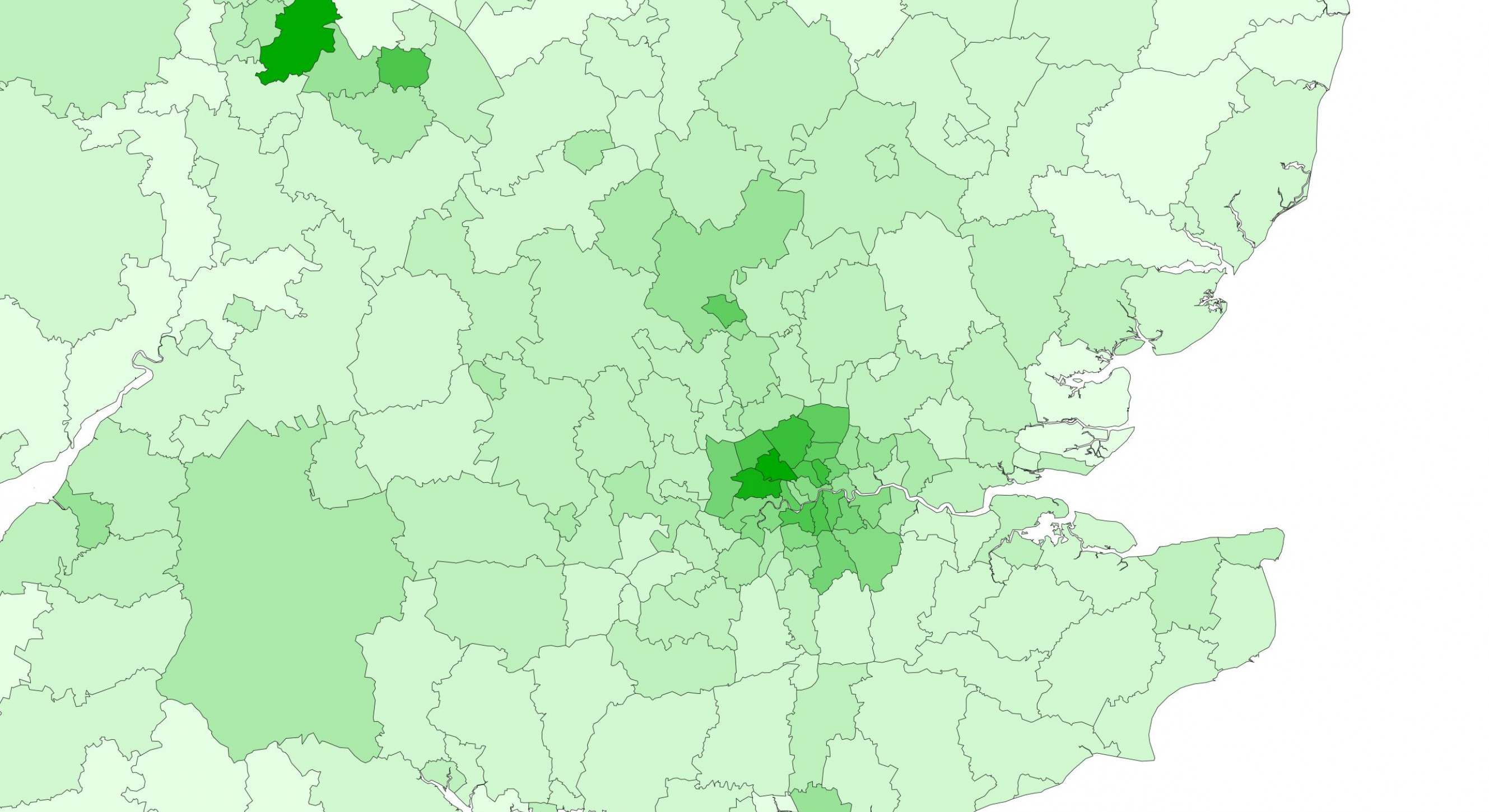 London and Birmingham white Irish population
