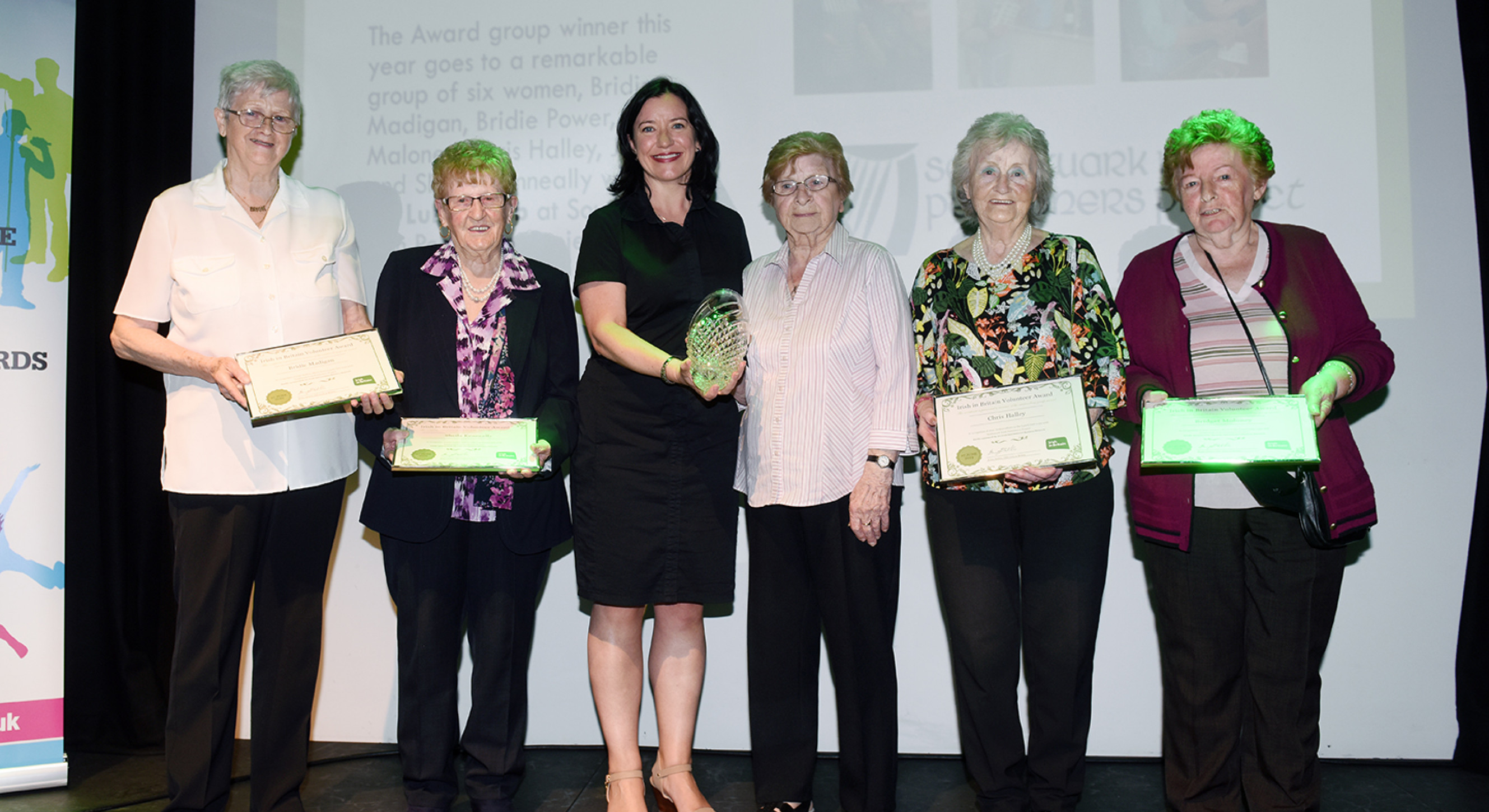 The Luncb Club group from the Southwark Irish Pensioners Project: winners of the group award